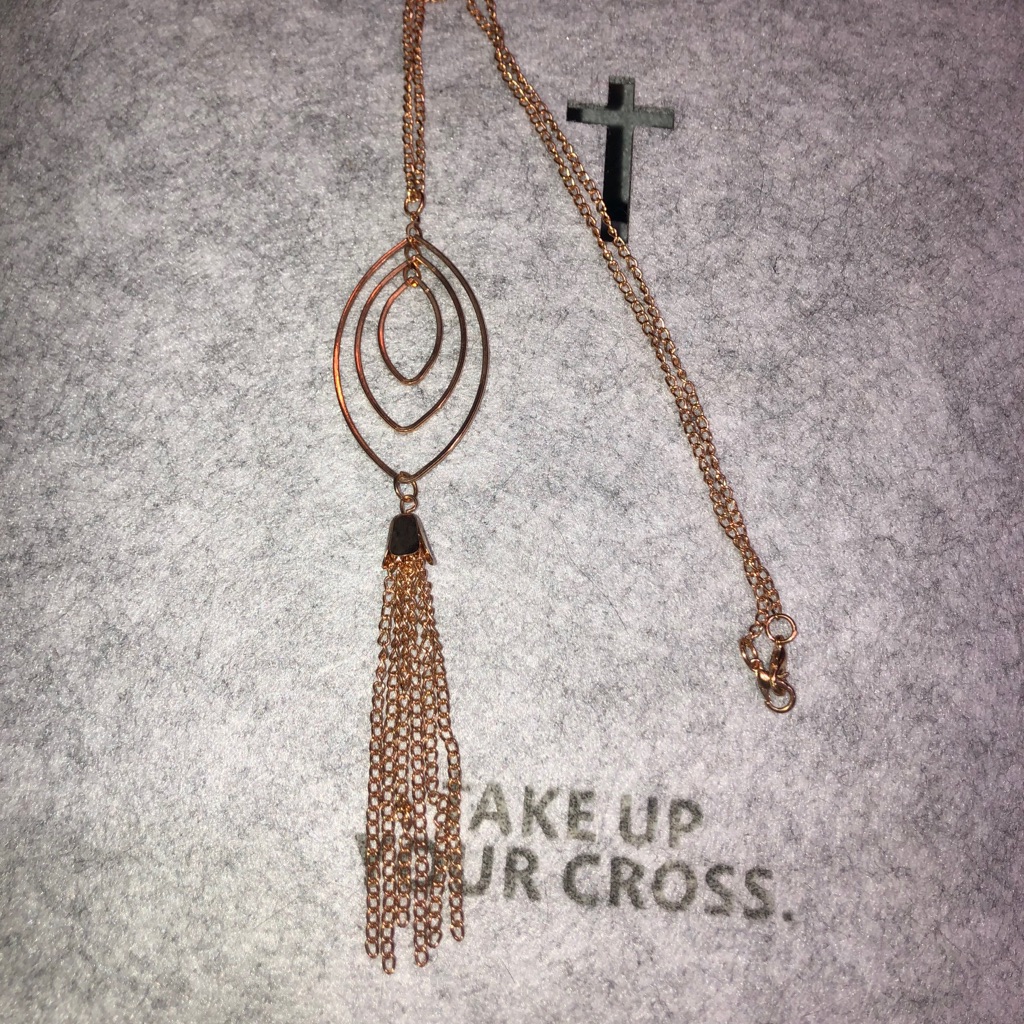 Long Gold Necklace Waterfall Base 21” New Boutique